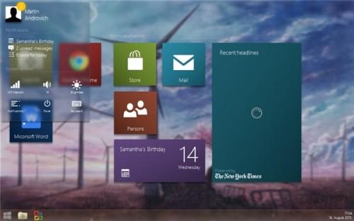 [高清图]全新Win9概念版界面图 界面设计堪称惊艳